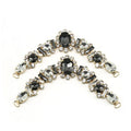 Fashion Women Shoes Decostion Diamante Black Diamond V Shaped Sandals Shoe Buckle