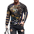 The 2026 Printed T-shirt for Men Is on the Market 3D Eagle Print Short Sleeve Plus Size Men's T-shirt