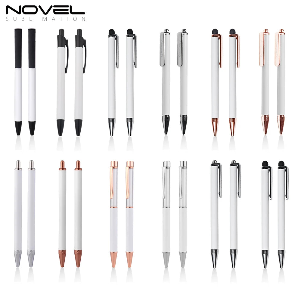 Dye Sublimation Blanks Ball Point Pen Custom Logo Heat Press White Sublimation Blank Pen MegaBDM