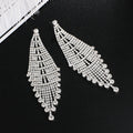 Fashion Trendy Claw Chain Rhinestone Earrings Long Tassel Crystal Drop Rhinestone Dangle Earring for Women