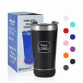 Custom 473ml logo Double Wall Stainless Steel Metal Insulated  Travel Beer Mug Tumbler with Opener and Wireless Speaker Mug