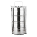 4 Layer Round High Capacity Leak Proof Plastic Lid Family Food Storage Lunch Box for Wilderness Camping