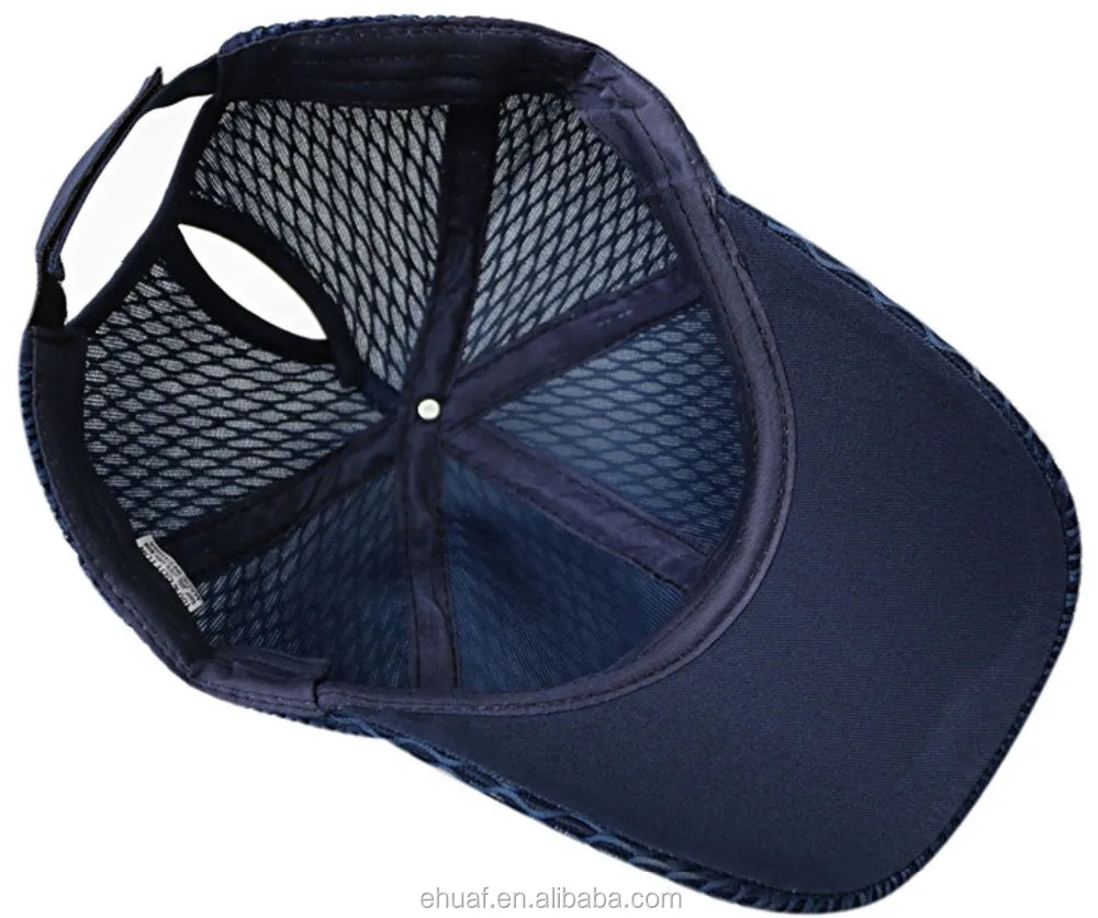 Wholesale New Style High Bun Summer Fashion Mesh Ponytail Baseball Cap Soft Thick Mesh Fashion Hat