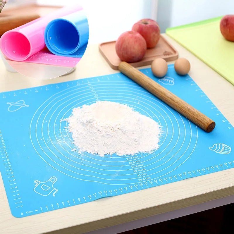 ONEQUAN Non-Stick Kneading Silicone Baking Mat with Measurements  Non-Slip Baking Mat for Pastry Cookie Pizza Pasta
