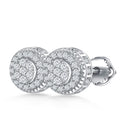 Fine 925 Sterling Silver Round VVS Moissanite Diamond Earring Fashion Jewelry S925 Silver Stud Earring for Wedding Birthday Gift