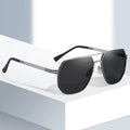 New 2025 Men's Square Frame Stainless Steel Polarized Driving Sunglasses Anti-Glare Customizable Wholesale