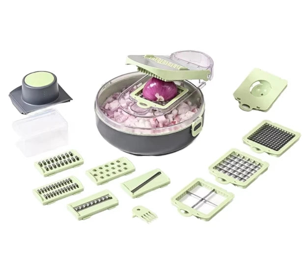 2025 Hot Sale Kitchen Tools Multifunction 12-Piece Plastic ABS Stainless Steel Sustainable Reusable Vegetable Grater Fruit Food