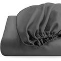Gray Queen Microfiber 200TC Elastic All-Season Fitted Sheet for Home Use