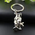 Wrist Straps Chinese Zodiac Dragon Keychains Pendant Rhinestone Keychains Dragon for Wallet Car Bag Charm Decor Metal Key Chains