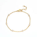 Stainless Steel Micro Pave Cz Jewelry White clear Cubic Zirconia Bracelet for Women