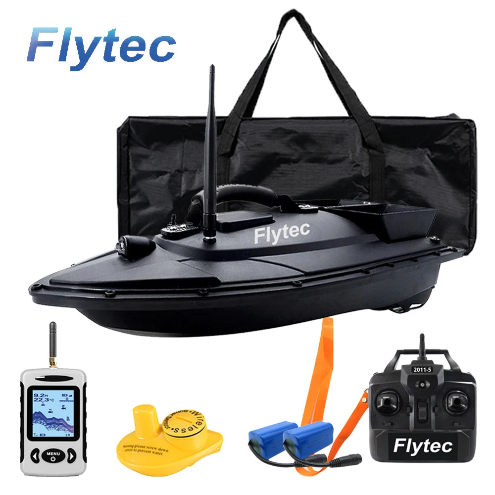 New Flytec 500M 2011-5 RC Bait Boat With Wireless Fish Finders Sonar Fishing Bait Boats 1.5KG Fish Finders Boat for Fishing
