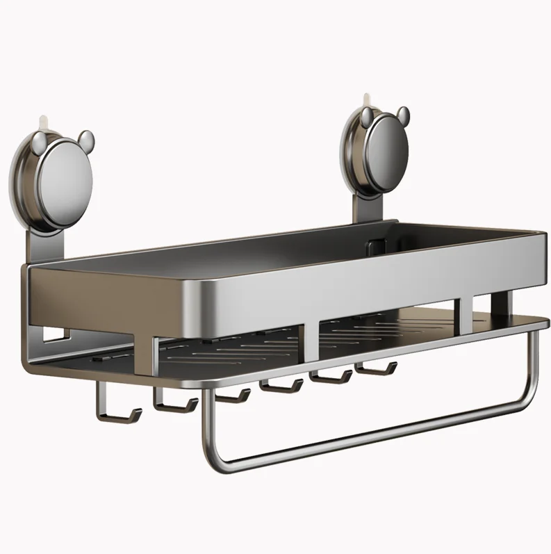 Suction Cup Space Storage Rack square Basket Wall Hanging Toilet Toilet Washroom Toilet Wash Station Shower Room Storage Rack