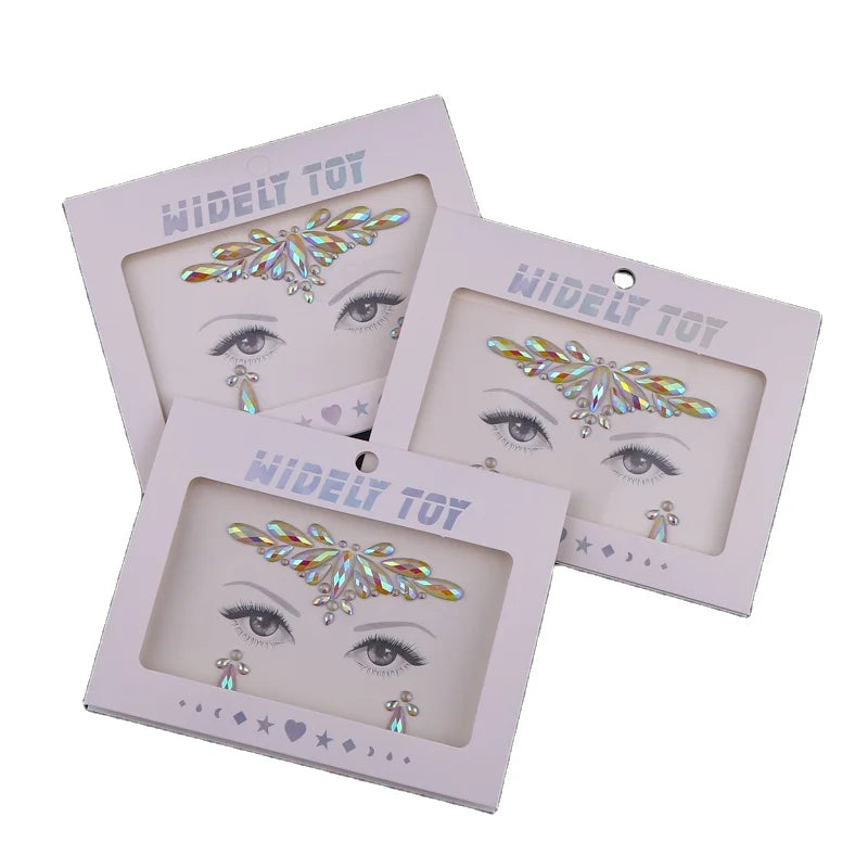 Fancy Face Crystal Sticker Rhinestone Gems Sticker for Holiday Banquet Party Decoration