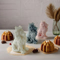 3D Lion King Silicone Scented Candle Mould DIY Animal Plaster Ornament Candle Handmade Soap Mould