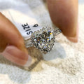 Women Jewelry Classic Wedding Ring Heart Shape Halo 2CT S925/10K Solid Gold Moissanite Ring Engagement