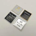 2024 Custom Designs Aluminium Metal 3D Embossed Sticker Metal Badges for Perfume Bottle Package Label