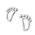 Reeti 925 Sterling Silver Footprints Stud Earrings for Women Elegant Wedding Jewelry Pendientes Mujer Moda 2022 Brincos