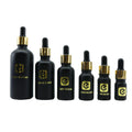 Luxury 5ml 10ml 20ml 30ml 50ml 100ml Matte Frosted Black Glass Dropper Bottle Essential Oil Bottles Gold Cap Lid