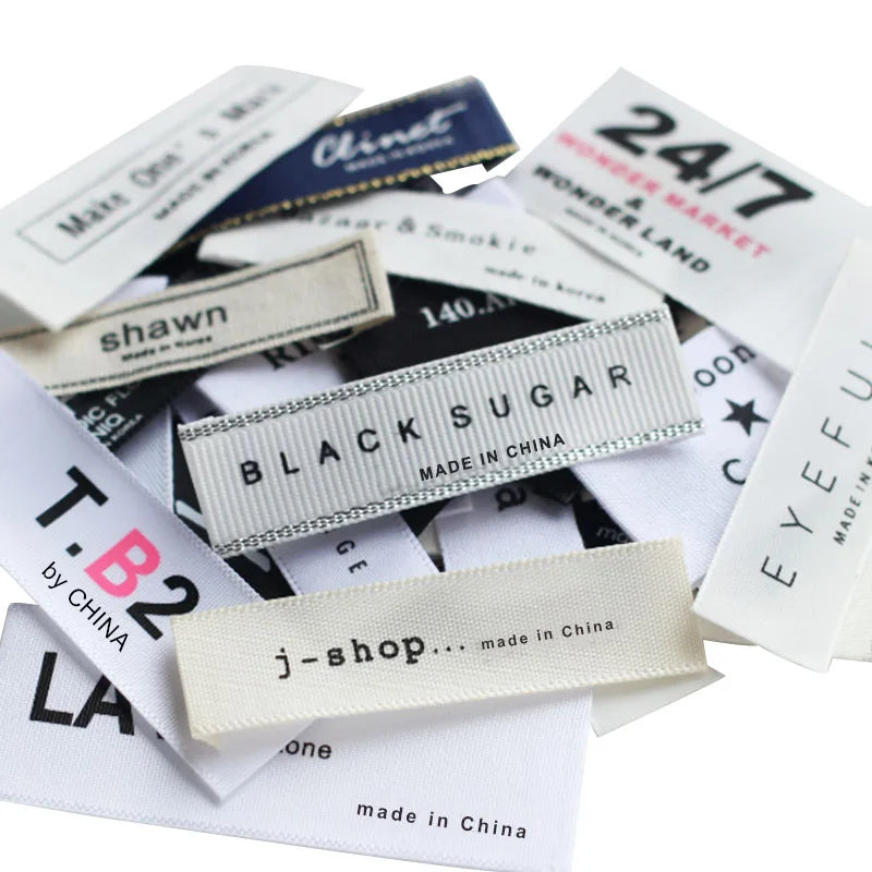 Top Rated Woven Clothing Labels Custom Size Iron-On Tags for Apparel Industry and Fashion Designers