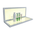 LUZ AL2228 L Shape Custom Sizes Cosmetic Shop Counter Top Acrylic Light Panel LED Cosmetic Display Stand CE RoHS Certified