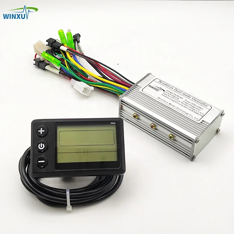 36V 48V 350W 15A Brushless Motor Drive Controller S866 LCD Speed Mileage Battery Capacity Voltage Display Screen Kit