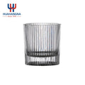 In Stock 318ml Lead-Free Transparent Crystal Clear Ripple Whisky Glasses with Heavy Base Carton Packed for Vodka Scotch