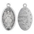 Blue Silver Virgin Mary Medal 48*27mm  Medal  Alloy Pendant Catholic Religious Jewelry Metal Charming