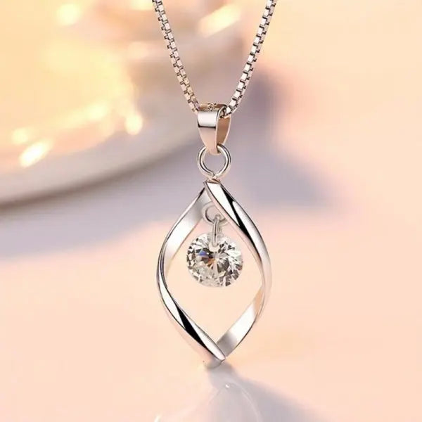 Trendy Zircon Geometry Personality Necklaces Unique Crystal Necklace Angel Wings High Quality Jewelry