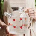 1000/1800ml Glass Water Carafe Water Jug With Lids
