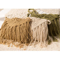 OEM Service Tassel Design Beach Straw Knitted Envelope Bag Summer Woven Cotton Rope Straw Clutch Handbags