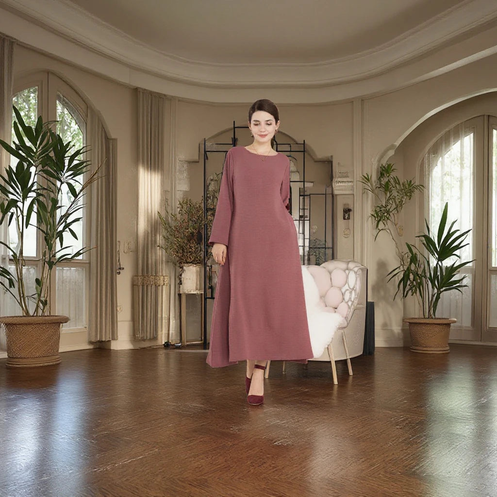 Loriya 2023 New Style Muslim Girls Abaya Islamic Clothing Modest Abaya Inner Dress Muslim Clothing Abaya Women Muslim Dress