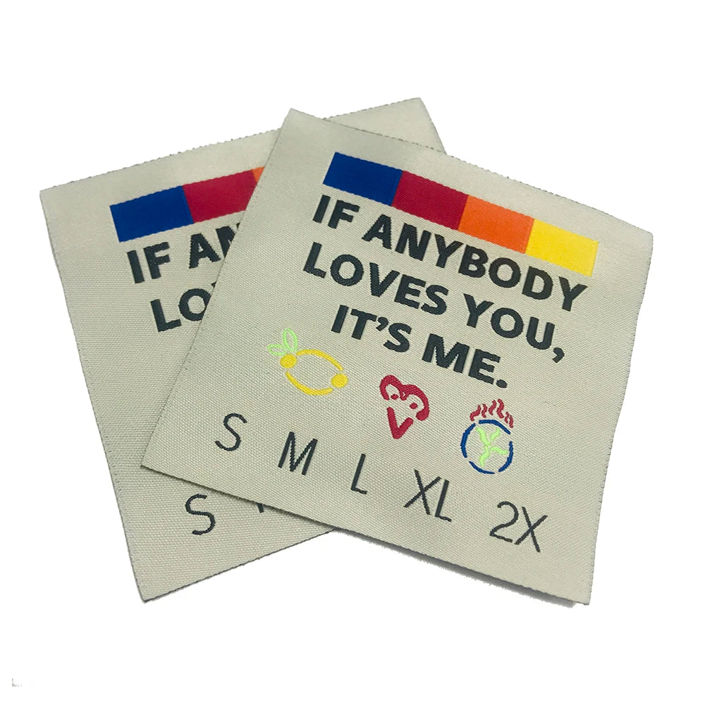 Custom Eco-Friendly Woven Patches & Labels Square Shape Stitch Design for Jeans Bags Shoes Jackets-OEM Customizable