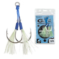 HK030 Fishing Double Hook Cast Jigs Assist Hook High Carbon Steel Fishing Lure Slow Jigging Hook 2 Set Per Bag