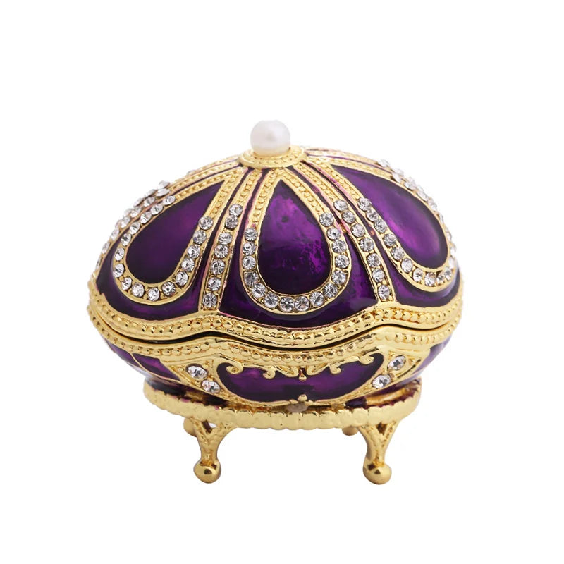 European Metal Egg Jewelry Box Creative Home Furnishing Pieces