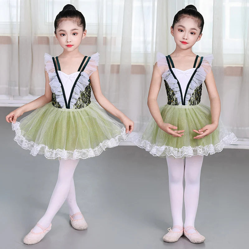 Children's Ballet Dress Gauze Skirt Princess TUTU Chinese Dance Girls Children's Performance Costume