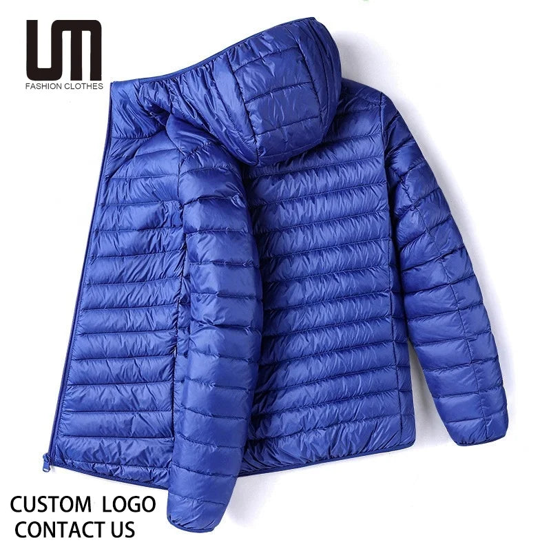 Custom Logo 2025 Trend Product Winter Men Jacket - Fashionable Warm Polyester Cotton Padded Hoodie Coat