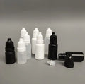 For Clear White Black Drop Bottles with Dropper Cap 5ml 10ml 15ml 20ml 30ml Sizes Antirust Oil Subpackaging Glue Plastic Eyedrop