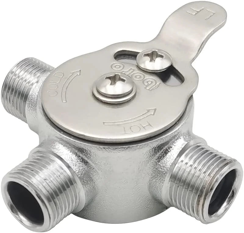 Thermostatic Pressure Balanced Hot/Cold Water 3-Way Single Lever Shower Valve with Diverter Solid Brass for Bathroom