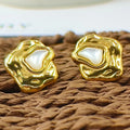 Charm Cute Shell Earrings Set for Women Fashion Irregularity Stainless Steel Earrings Jewelry Waterproof Hypoallergenic