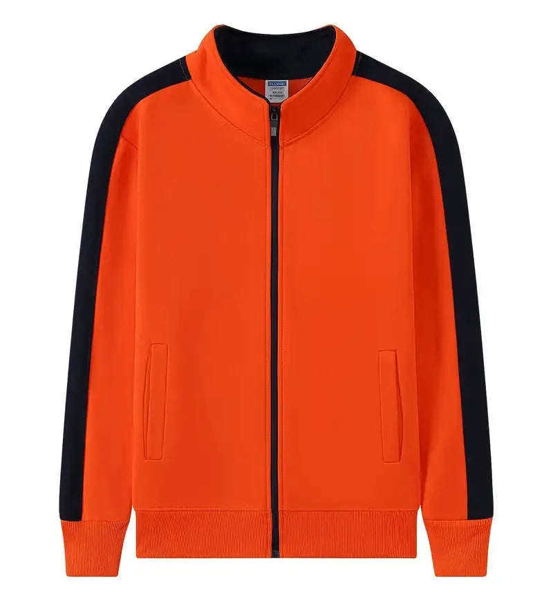 New Custom Logo School Uniform Staff Tricot Jacket Outdoor Full Zip up Workout Jackets College Sports Jacket
