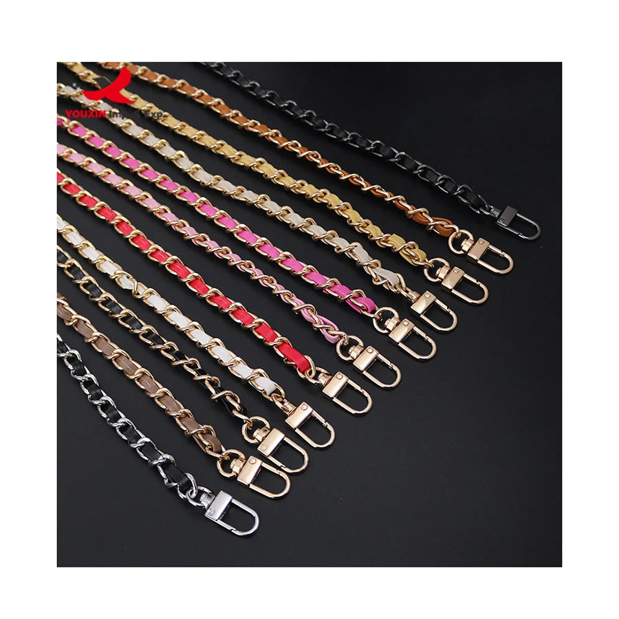 High Quality 120 CM Metal Chain Durable PU Leather Chain Bag Accessories for Handbag