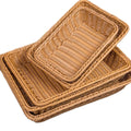 Wholesale Handmade square Weaving Fruit Shopstorage PP Baskets