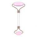 YiJue New Fashion White Facial Crystal Heart Rose Quartz Jade Roller Guasha Stone Set Teeth for Face Lift Home Commercial Use