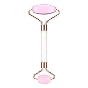 YiJue New Fashion White Facial Crystal Heart Rose Quartz Jade Roller Guasha Stone Set Teeth for Face Lift Home Commercial Use