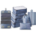 Rushed Travel Packing Storage Bag Set 8-piece Polyester Suitcase Luggage Bags with Fashion Style for Cosmetics Storage Box