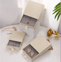 New Material Jewelry Box Earring Ring Necklace Bracelet Cardboard Drawer Jewelry Packaging Box with Foam Insert