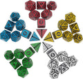 HS Acrylic Blue Dnd Dice for Polyhedral DND RPG Dungeons and Dragons Games Acrylic Dice Set Pattern Blue MegaBDM