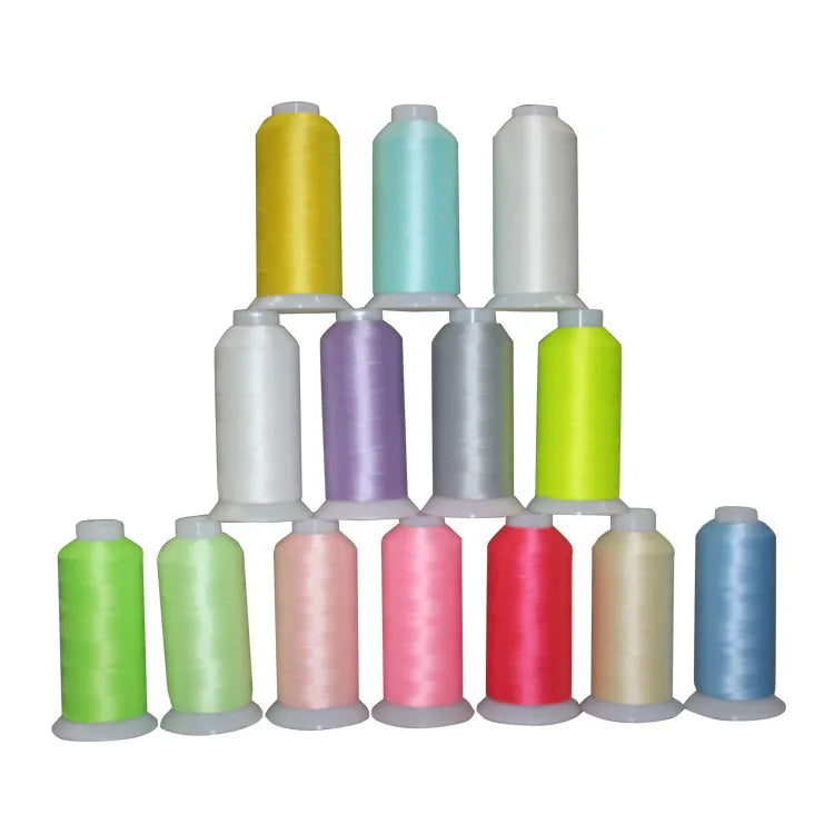 Factory Wholesale Luminous Sewing Thread Fluorescent Embroidery Yarn for Embroidery Lace Ribbon