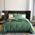 Modern Extravagant Green Embroidery Comforter Cover king Size Lyocell / Cotton pink Girl Bed Sheets Bedding Sets Wholesaler