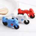 Soododo Wholesale Cute Cartoon Motorcycle TPR Fun Pencil Erasers Creative Stationery Toy Bag Pattern for Children and Students